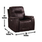 Steve Silver Triple Lexington Power Media Recliner Walnut FredCo