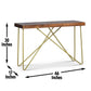 Steve Silver Walter - Brass Inlay Sofa Table - Brown WT300S FredCo