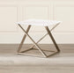 Steve Silver Zurich - End Table With Faux White Marble Top - White ZU100E FredCo