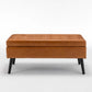 Storage Bench with Storage Bench Brown Leather Bench FredCo