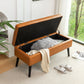 Storage Bench with Storage Bench Brown Leather Bench FredCo