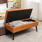 Storage Bench with Storage Bench Brown Leather Bench FredCo