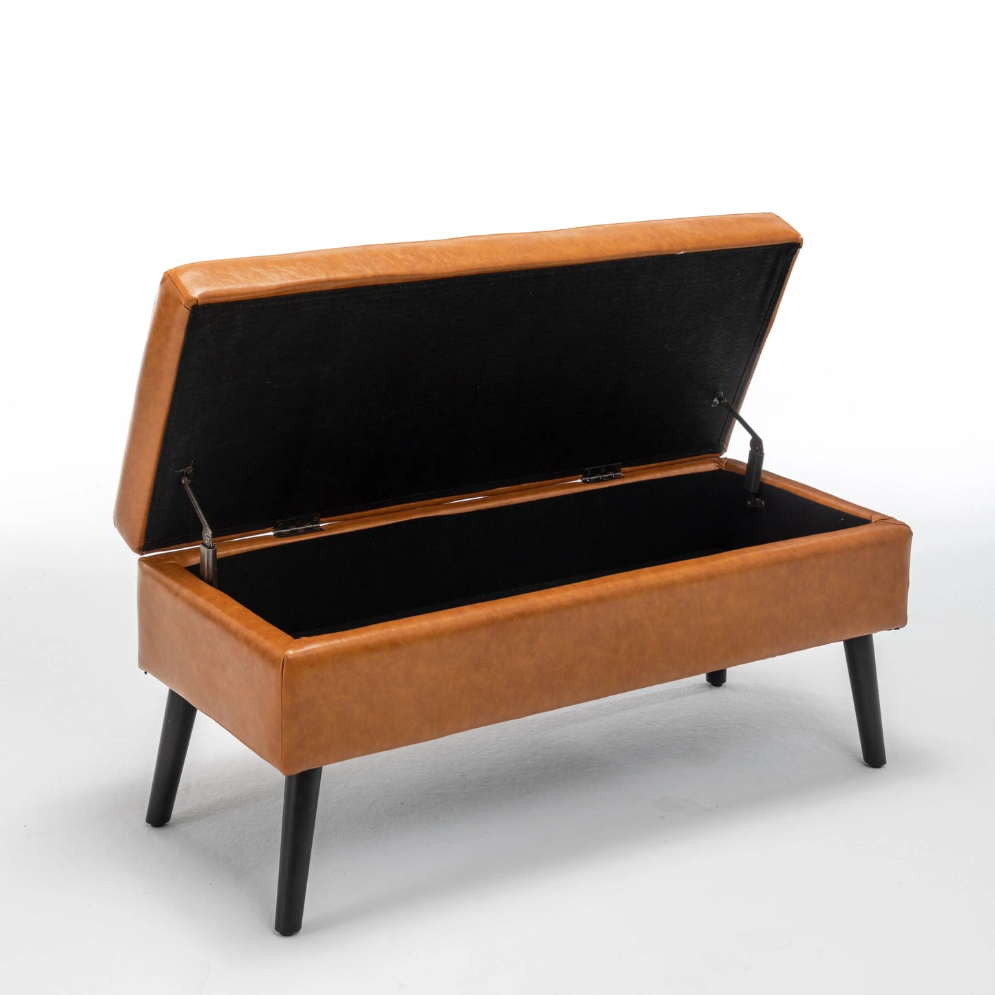 Storage Bench with Storage Bench Brown Leather Bench FredCo