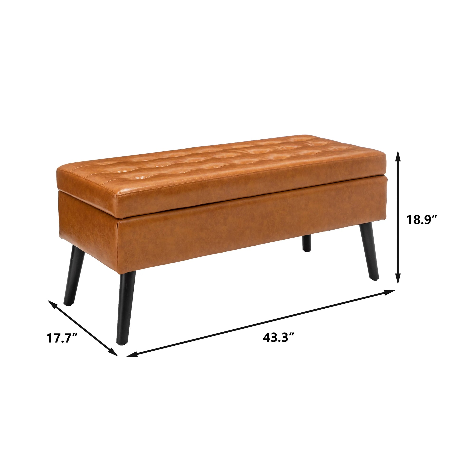Storage Bench with Storage Bench Brown Leather Bench FredCo