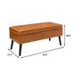 Storage Bench with Storage Bench Brown Leather Bench FredCo