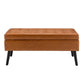 Storage Bench with Storage Bench Brown Leather Bench FredCo