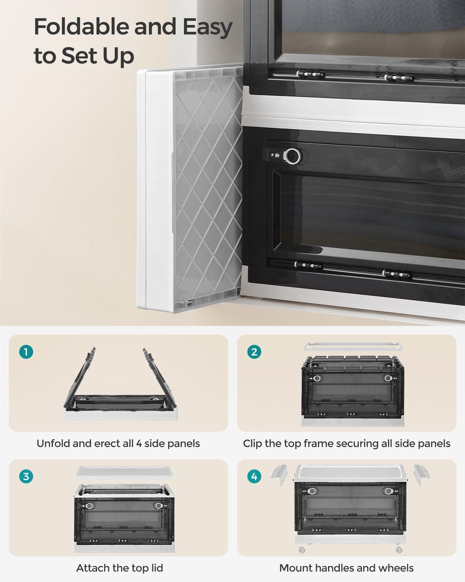 Storage Bins White and Gray FredCo