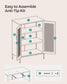 Storage Cabinet With 2 Mesh Doors Matte White FredCo
