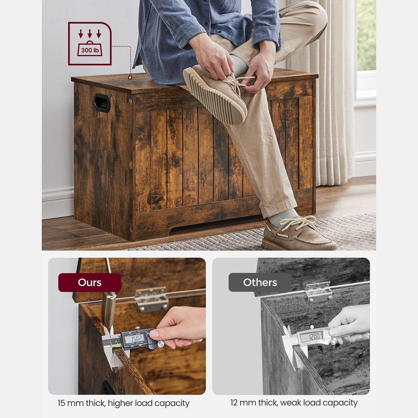 Storage Chest with 2 Safety Hinges FredCo