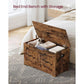 Storage Chest with 2 Safety Hinges Rustic Brown FredCo