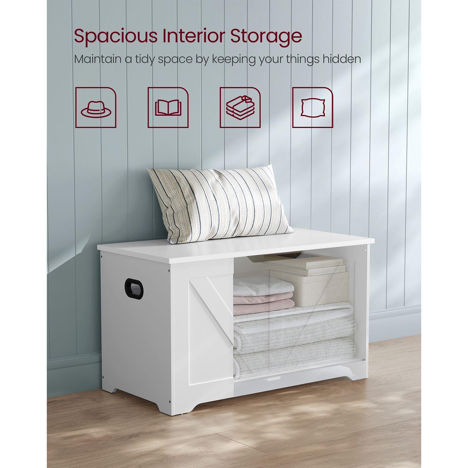 Storage Chest with 2 Safety Hinges White FredCo