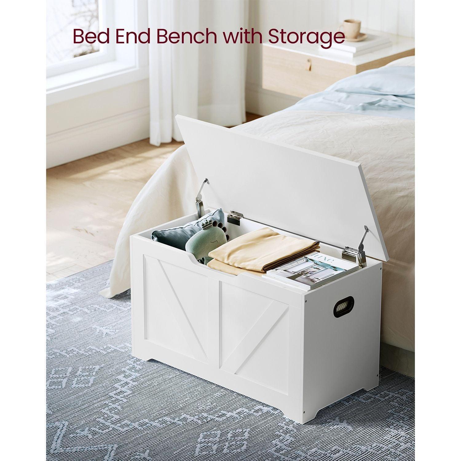 Storage Chest with 2 Safety Hinges White FredCo