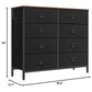 Storage Organizer Unit with 8 Fabric Drawers FredCo