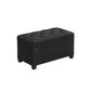 Storage Ottoman Bench Black FredCo