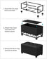 Storage Ottoman Bench Black FredCo