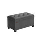 Storage Ottoman Bench Dark Gray FredCo