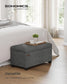 Storage Ottoman Bench Dark Gray FredCo