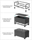 Storage Ottoman Bench Dark Gray FredCo