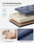 Storage Ottoman Bench Light Denim Blue FredCo