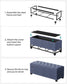 Storage Ottoman Bench Light Denim Blue FredCo