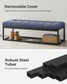 Storage Ottoman Bench Light Denim Blue FredCo