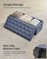 Storage Ottoman Bench Light Denim Blue FredCo