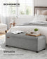 Storage Ottoman Bench Light Gray FredCo