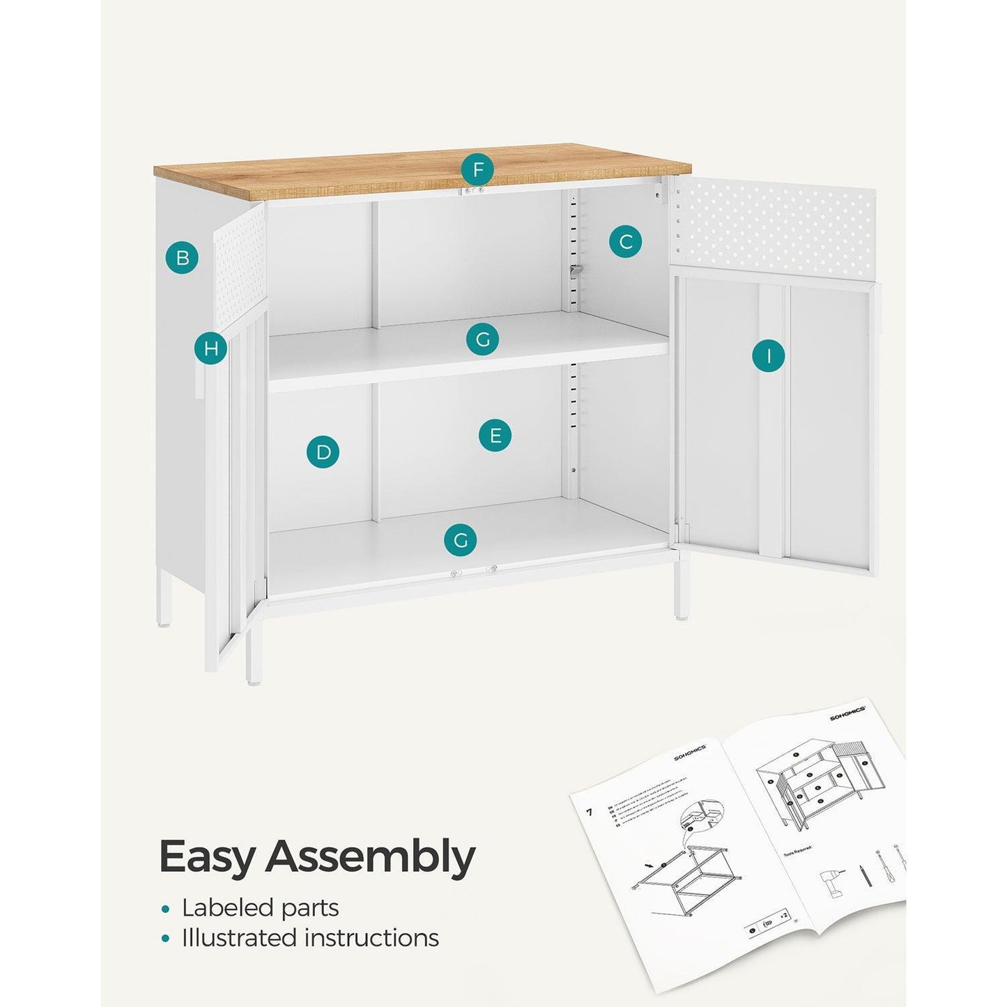Storage Sideboard with Adjustable Shelves FredCo