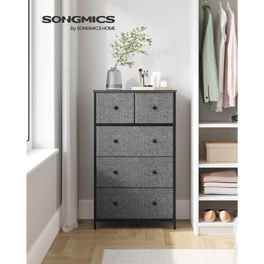 Storage Tower with 5 Fabric Drawers FredCo