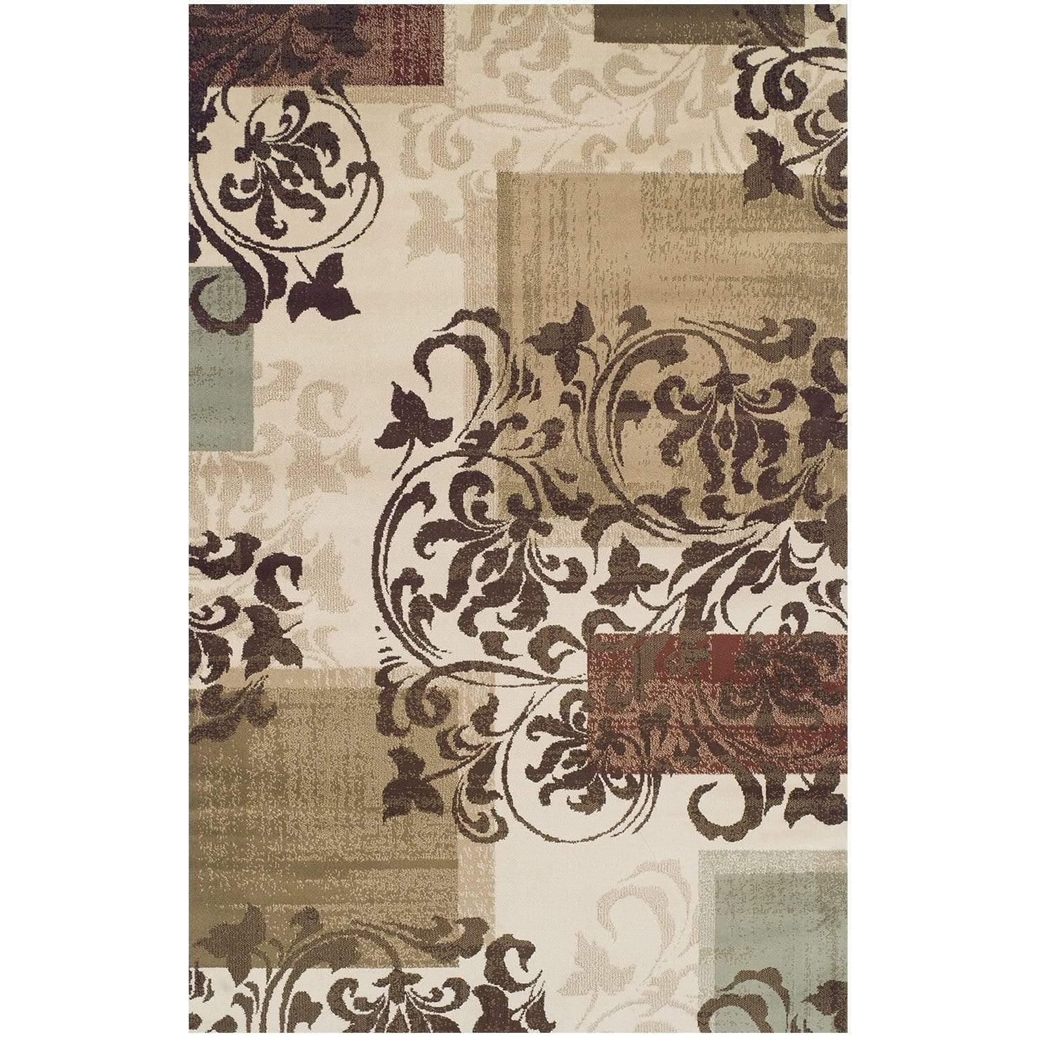 Storyville Mid-Century Modern Floral Scroll Rug FredCo