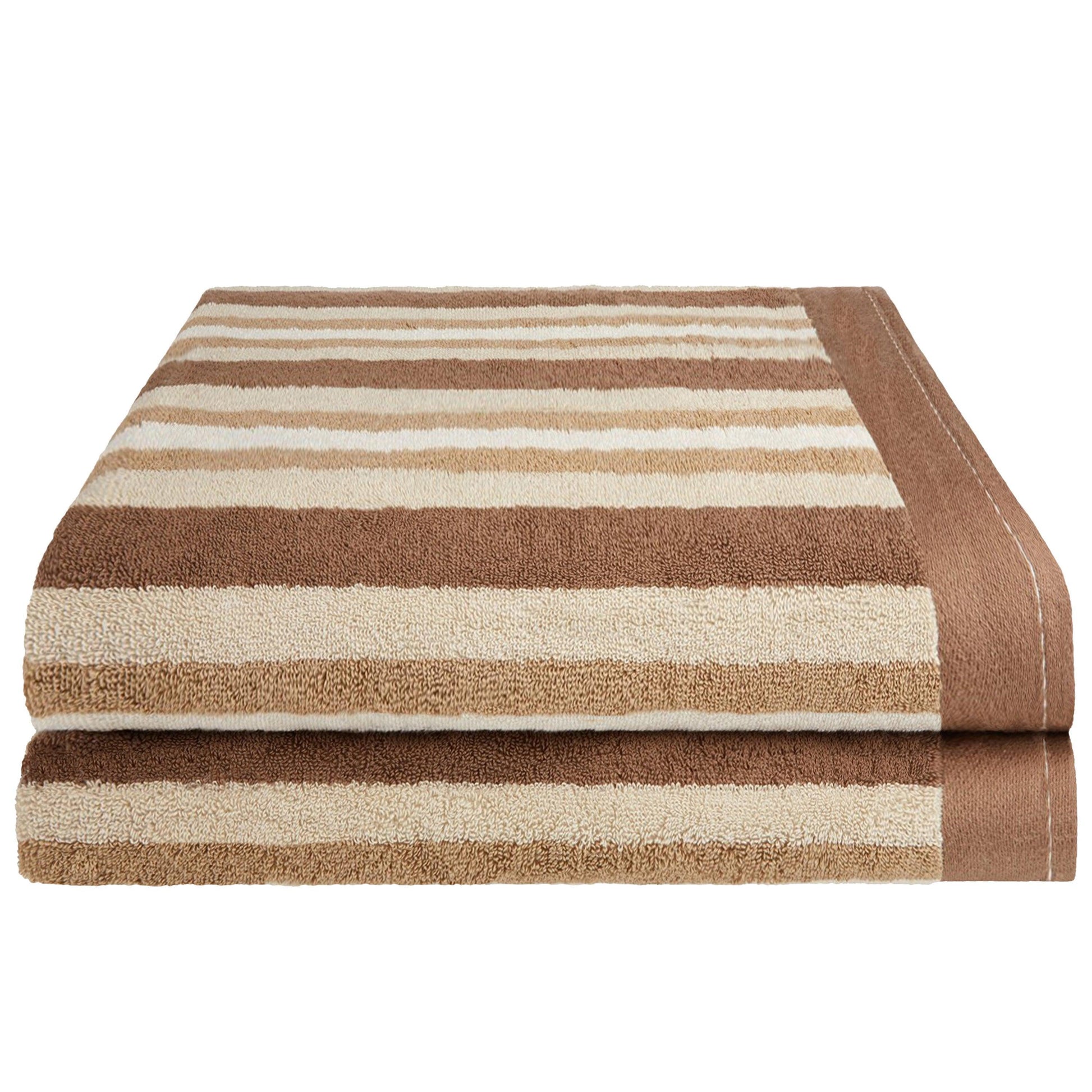 Stripes 100% Combed Cotton 2-Piece Bath Sheet Towels FredCo