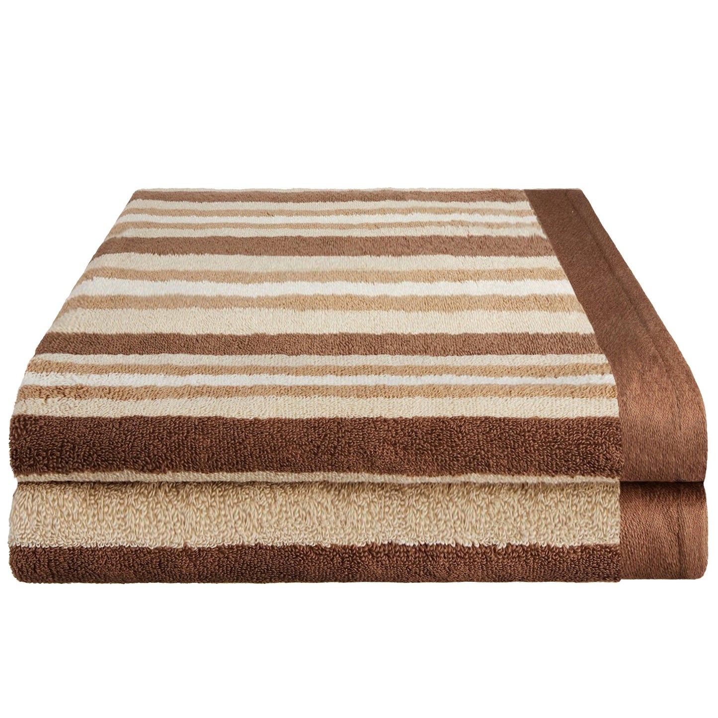 Stripes 100% Combed Cotton 2-Piece Bath Towel Set FredCo