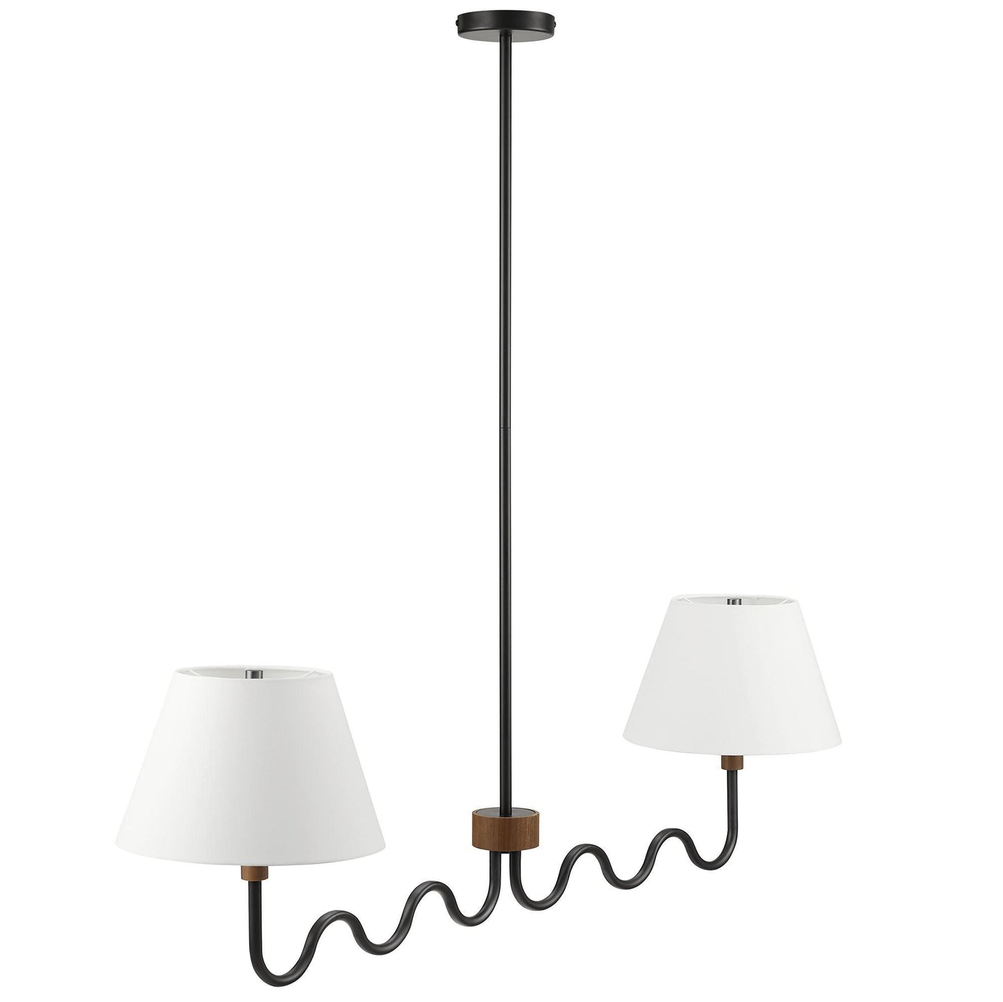 Sunlit Squiggle 2-Arm Pendant Light by Modway FredCo