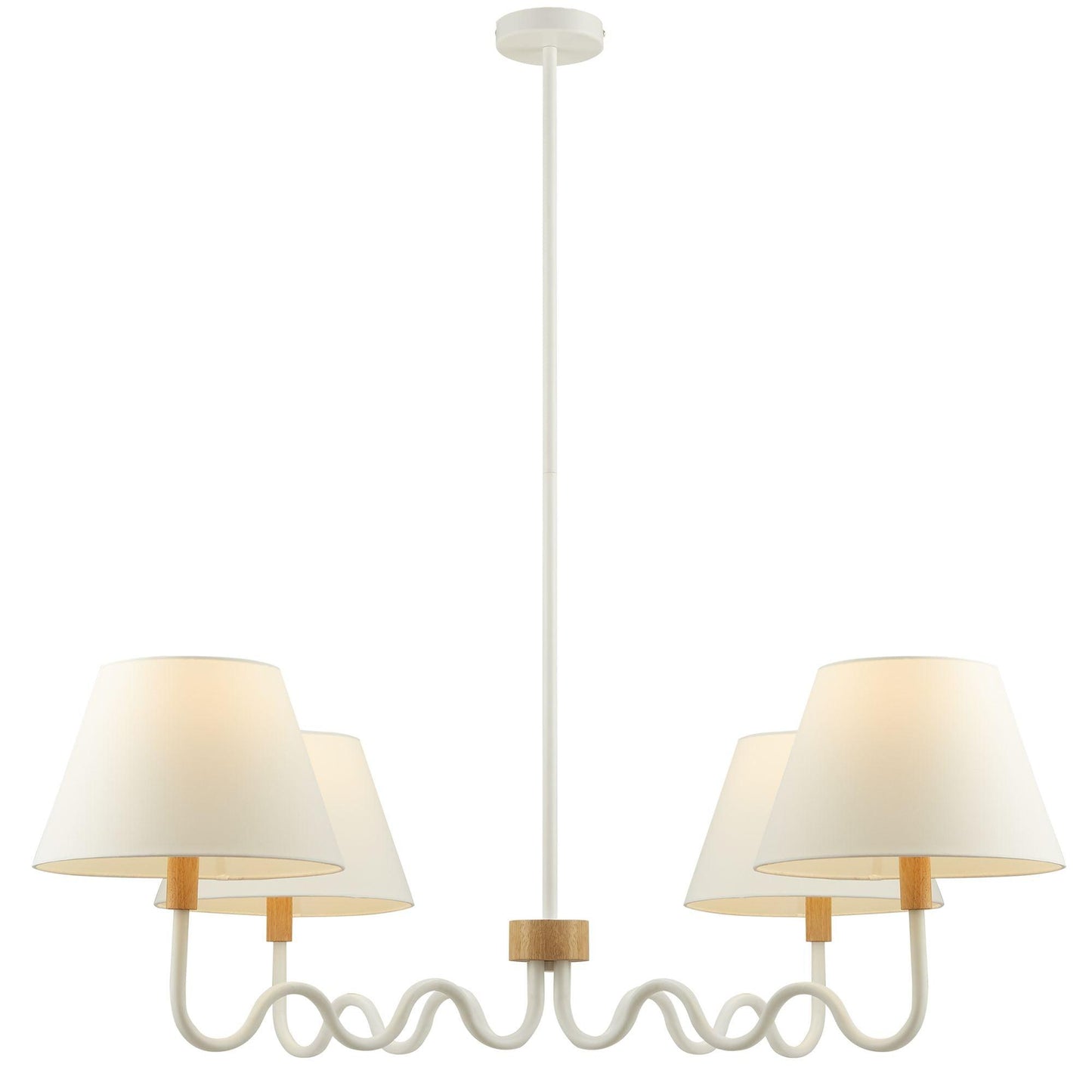 Sunlit Squiggle 4-Arm Pendant Light by Modway FredCo