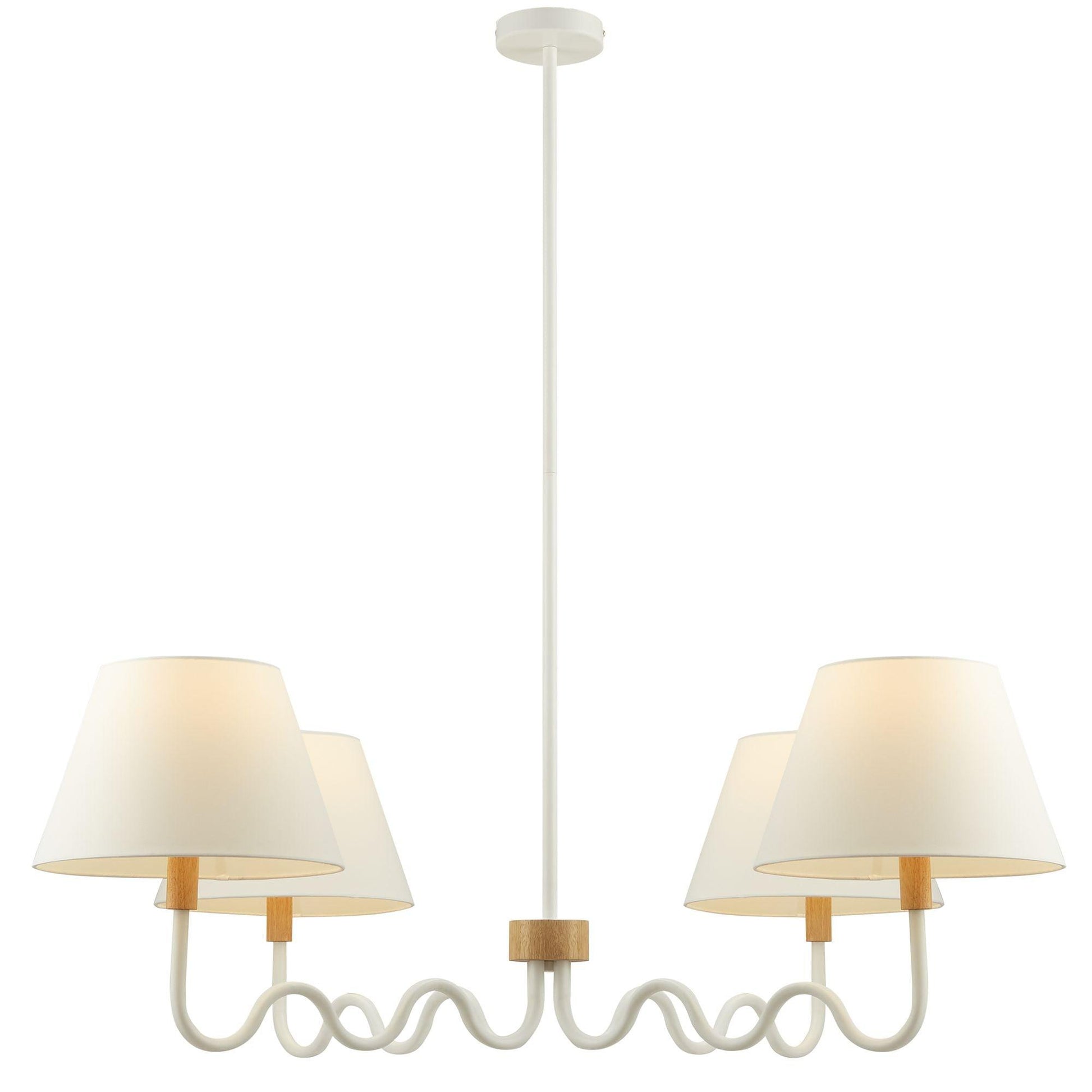 Sunlit Squiggle 4-Arm Pendant Light by Modway FredCo