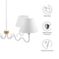 Sunlit Squiggle 4-Arm Pendant Light by Modway FredCo