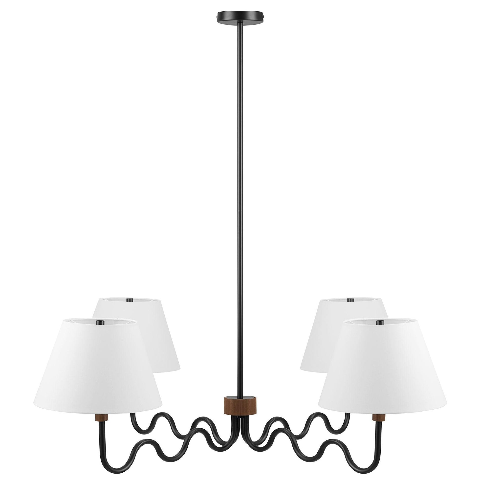 Sunlit Squiggle 4-Arm Pendant Light by Modway FredCo