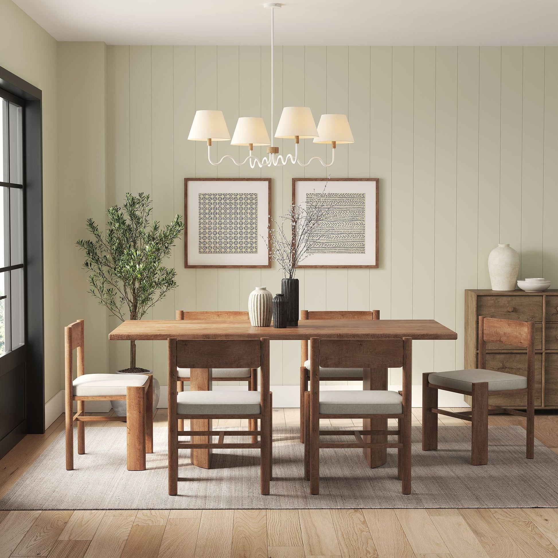 Sunlit Squiggle 4-Arm Pendant Light by Modway FredCo