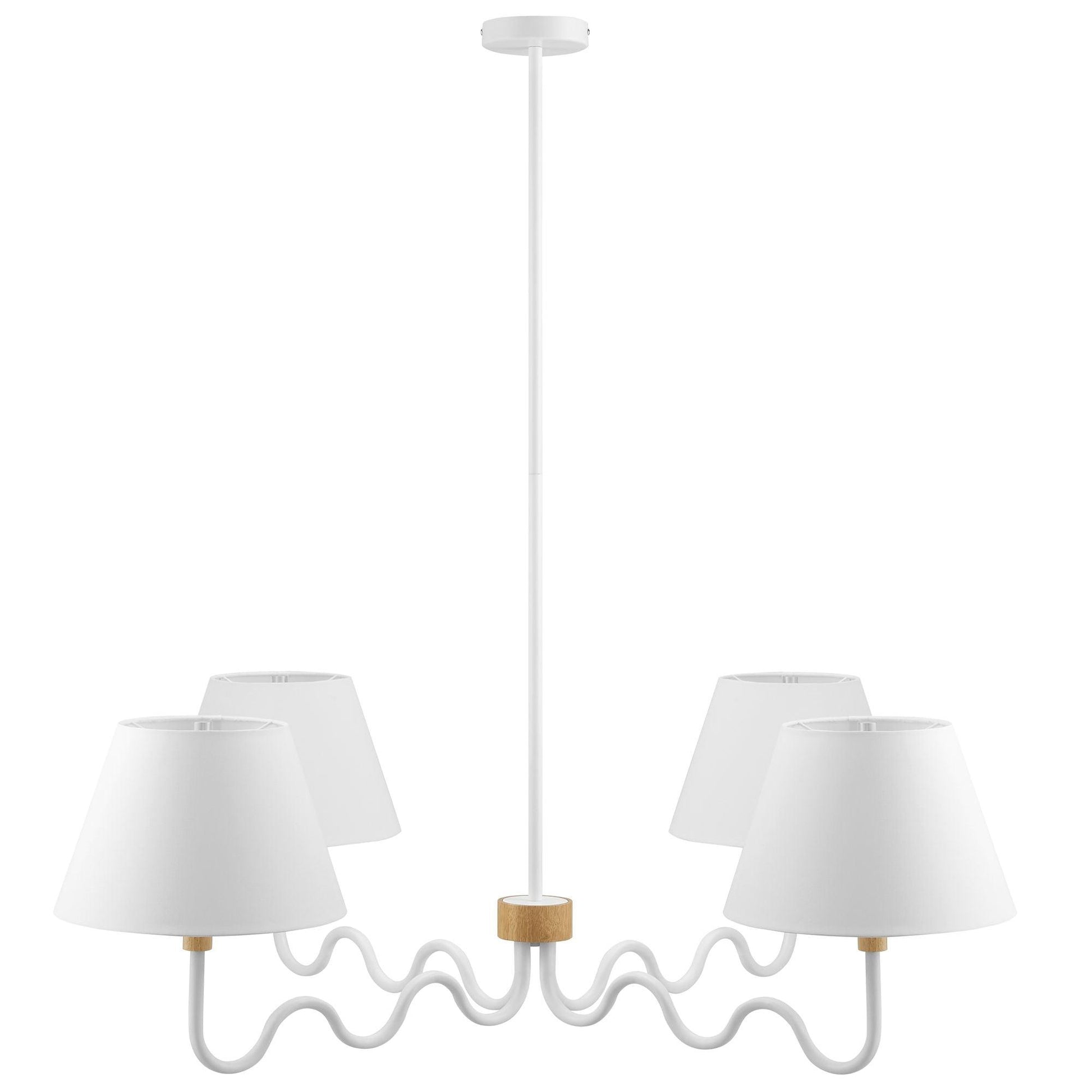 Sunlit Squiggle 4-Arm Pendant Light by Modway FredCo