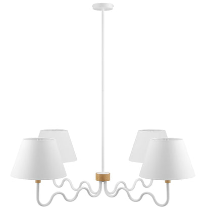 Sunlit Squiggle 4-Arm Pendant Light by Modway FredCo