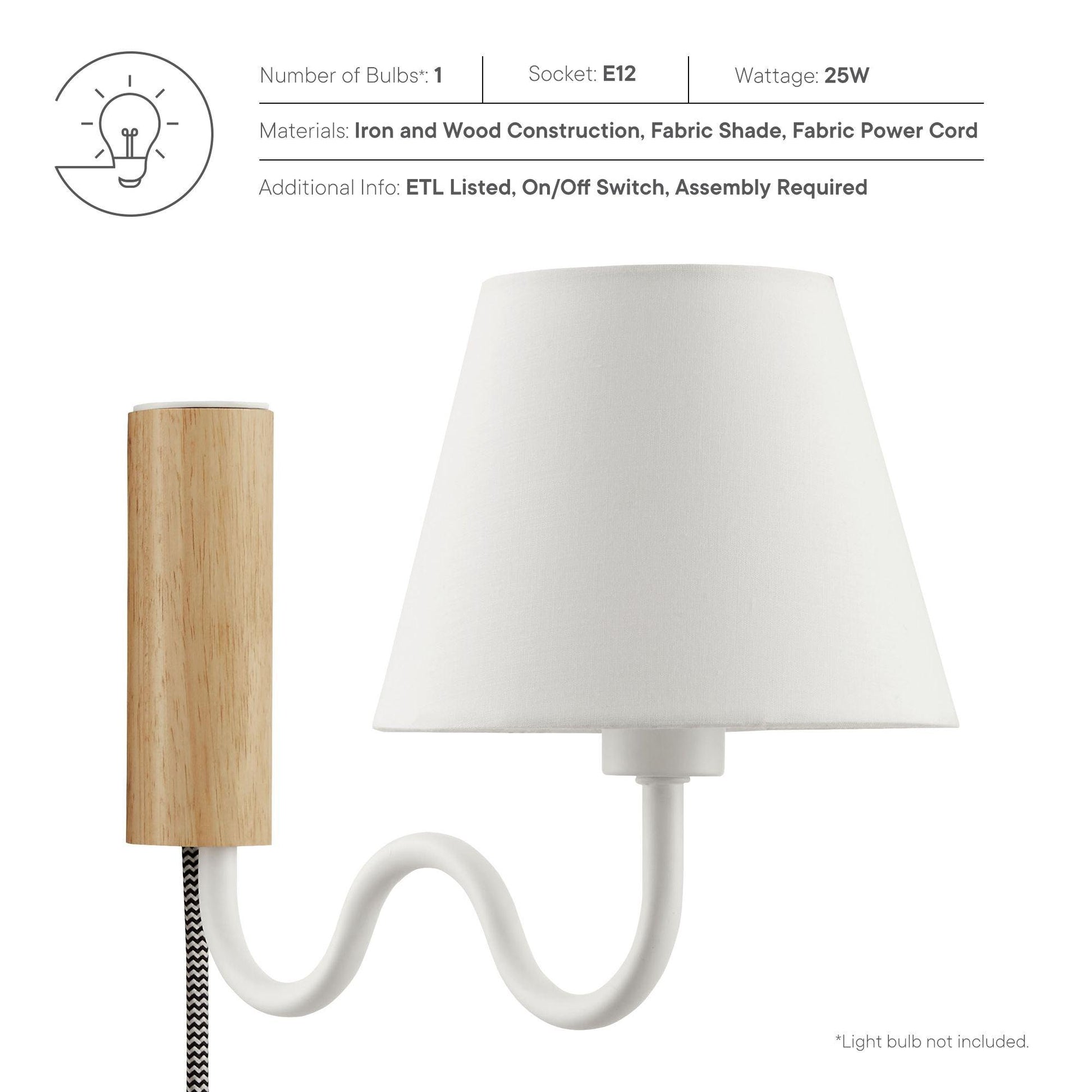 Sunlit Squiggle Arm Wall Sconce by Modway FredCo