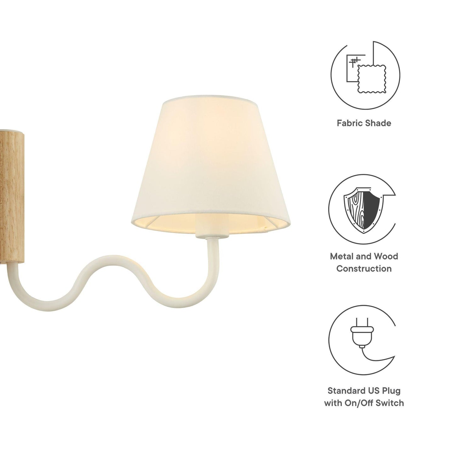 Sunlit Squiggle Arm Wall Sconce by Modway FredCo