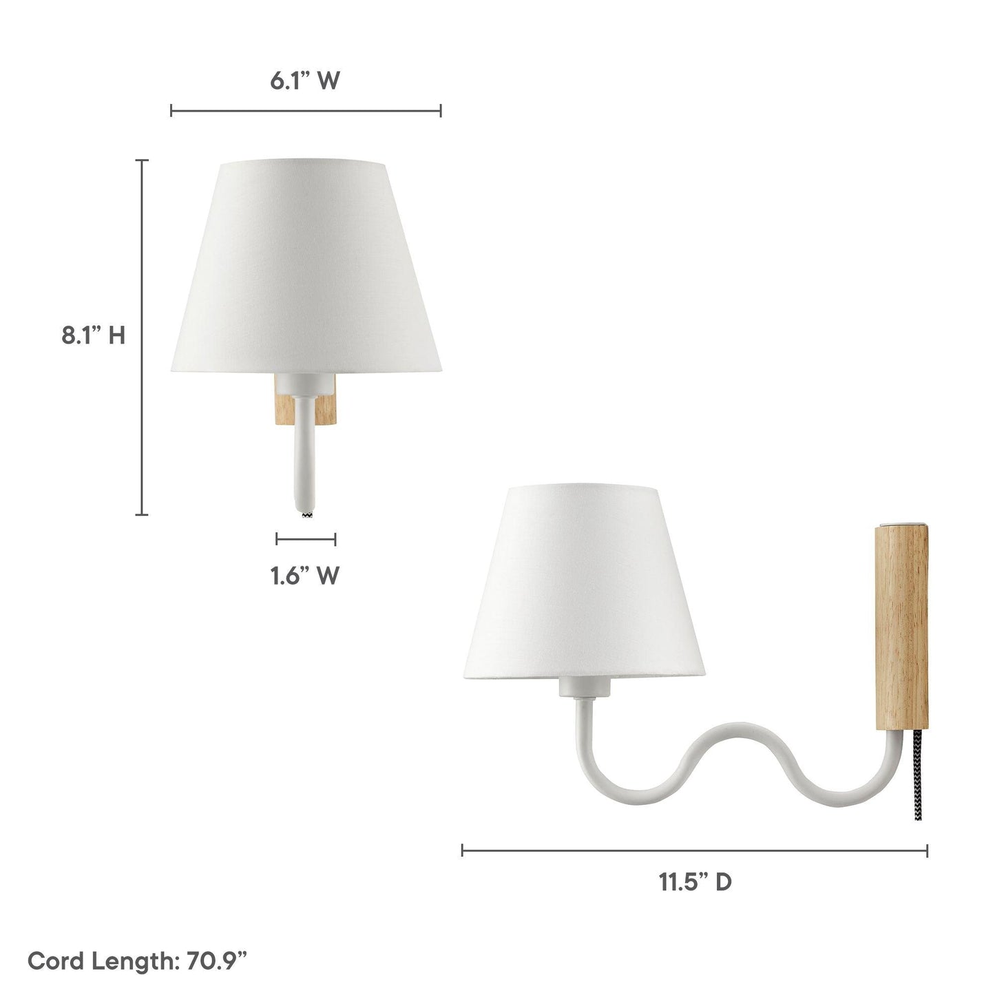 Sunlit Squiggle Arm Wall Sconce by Modway FredCo