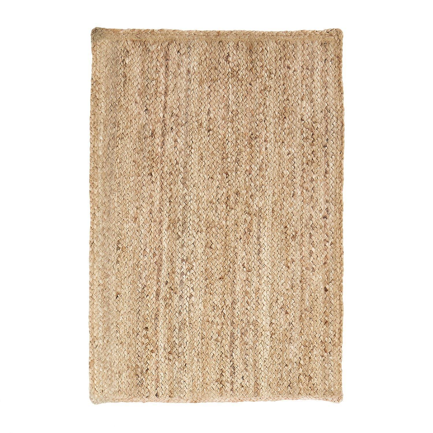 Superior Natural Braided Collection Hand Woven Jute Rug FredCo
