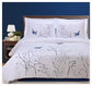 Swallow 100% Cotton Floral Embroidered Duvet Cover Set FredCo