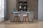 Swivel Bar Stools with Backrest Footrest, with a fixed height of 360 degrees FredCo