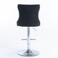 Swivel Velvet Barstools Adjusatble Seat Height from 25-33 Inch, Set of 2 FredCo