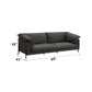 Tadi Black Top Grain Leather Loveseat FredCo