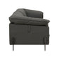 Tadi Black Top Grain Leather Loveseat FredCo