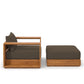 Tahoe 2-Piece Outdoor Patio Acacia Wood Armchair and Ottoman Set by Modway EEI-6800 FredCo